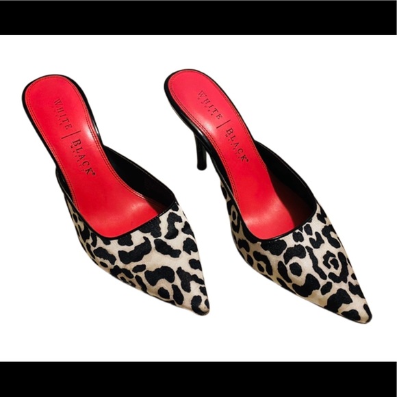 B.H.W.M. Abby Animal Print Heels Sz 7.5 - Picture 1 of 5
